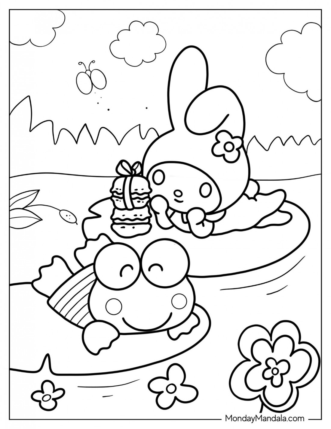 Keroppi Coloring Pages (Free PDF Printables)