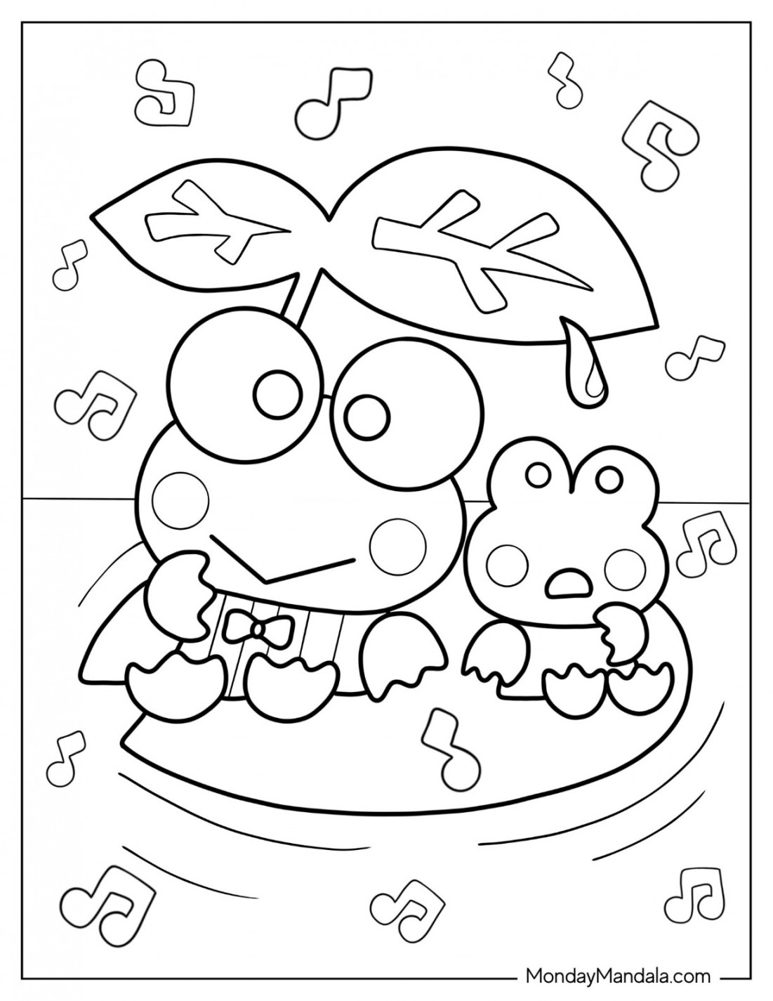 Keroppi Coloring Pages (Free PDF Printables)