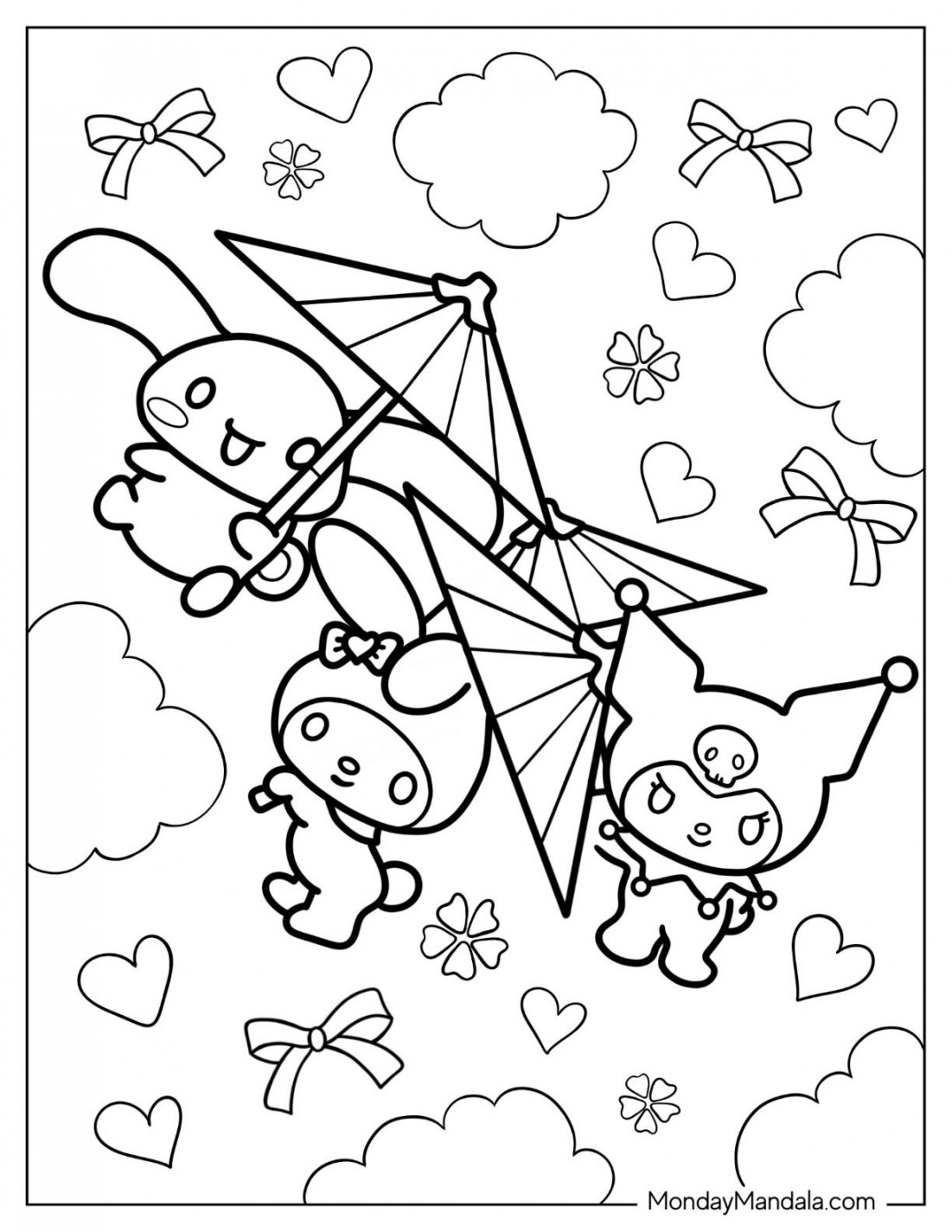 Kuromi Coloring Pages (Free PDF Printables) in   Hello