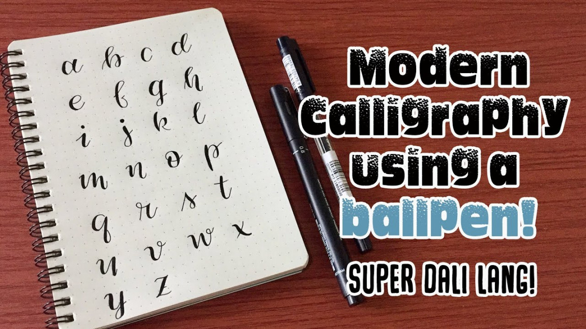 LEARN MODERN CALLIGRAPHY USING A PEN! (Ballpen/Signpen) #taglish