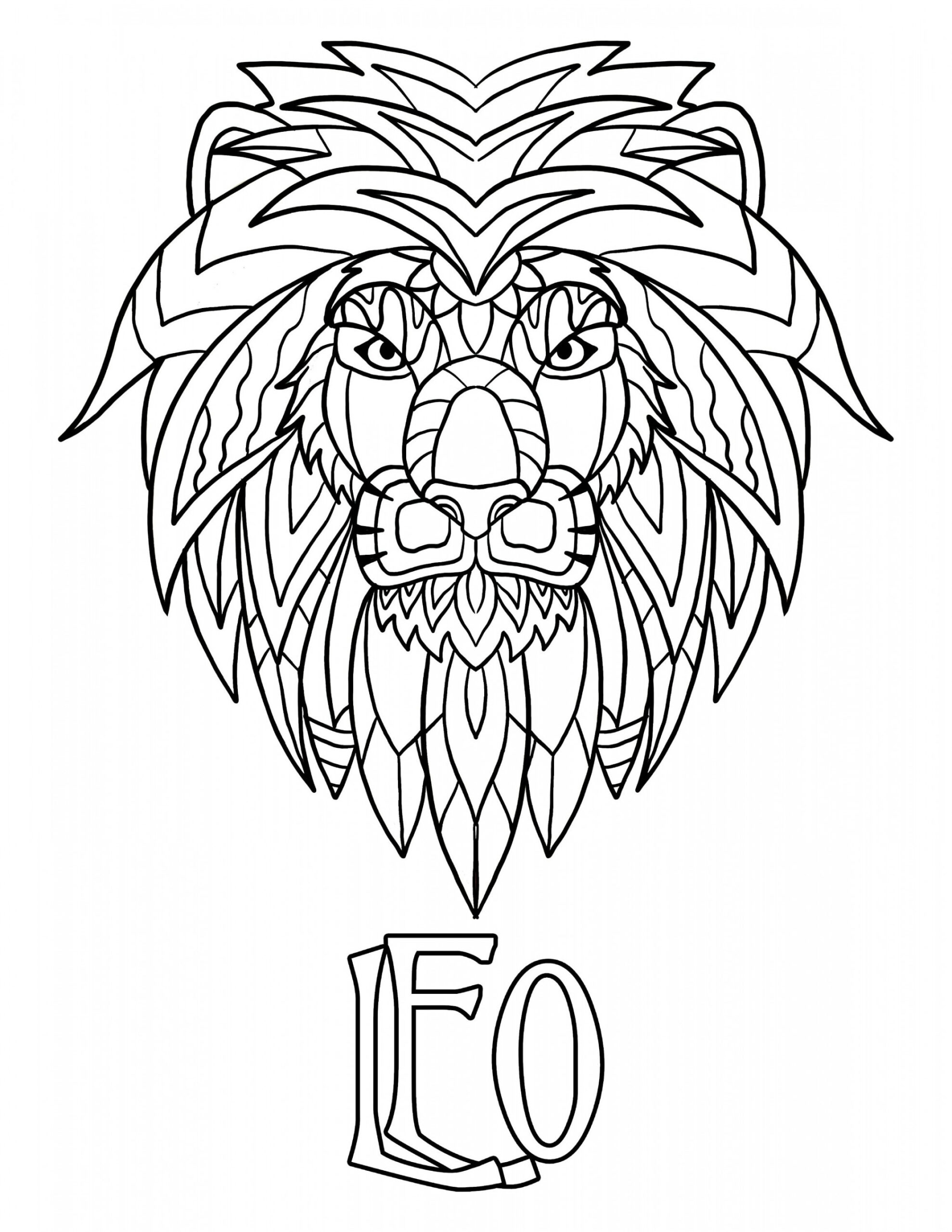 Leo Coloring Page / Digital Download / Printable Astrological Sign / Leo  Zodiac Sign PDF