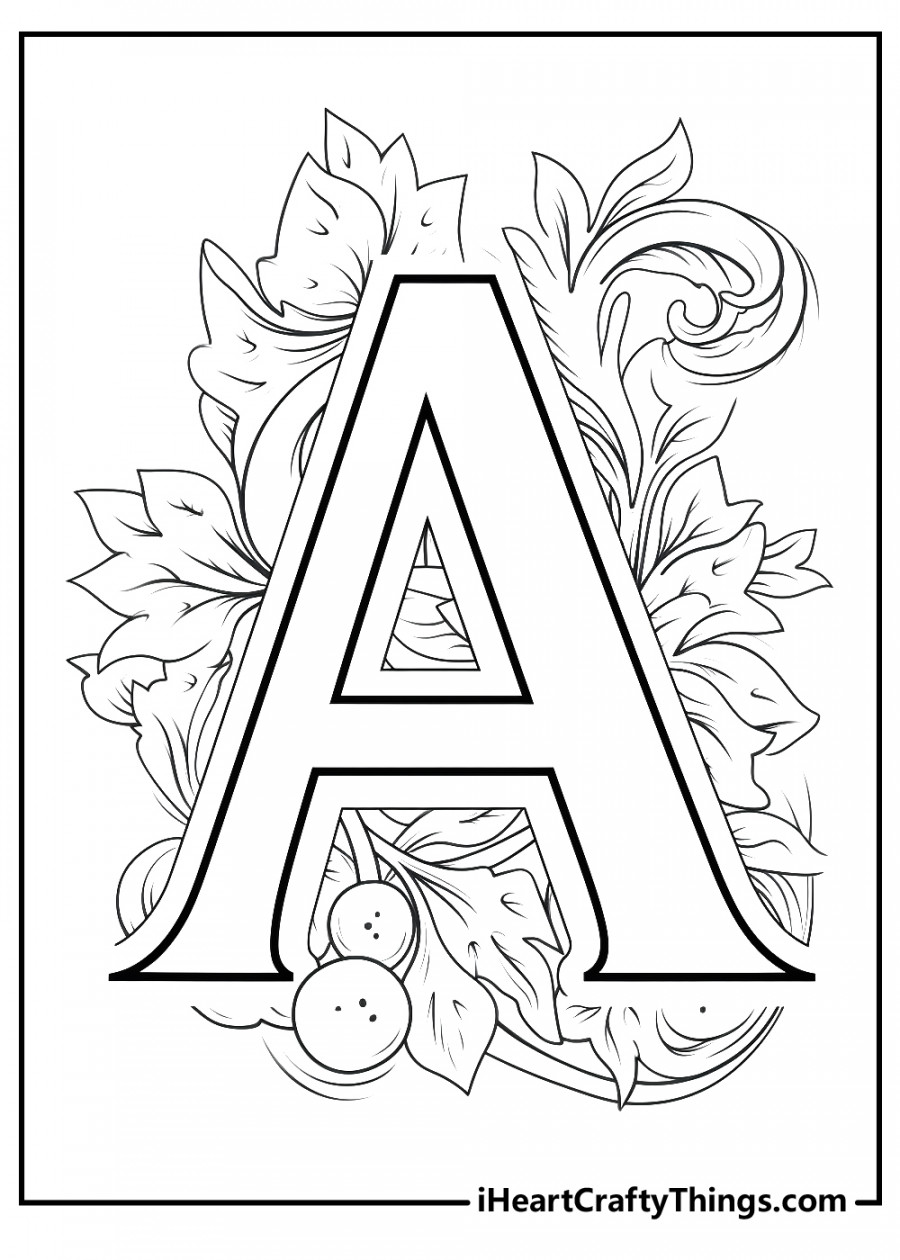 Letter A Coloring Pages (% Free Printables)