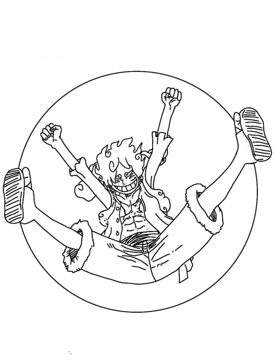 Luffy Gear  Coloring Pages from one piece  Anime, Desenho de