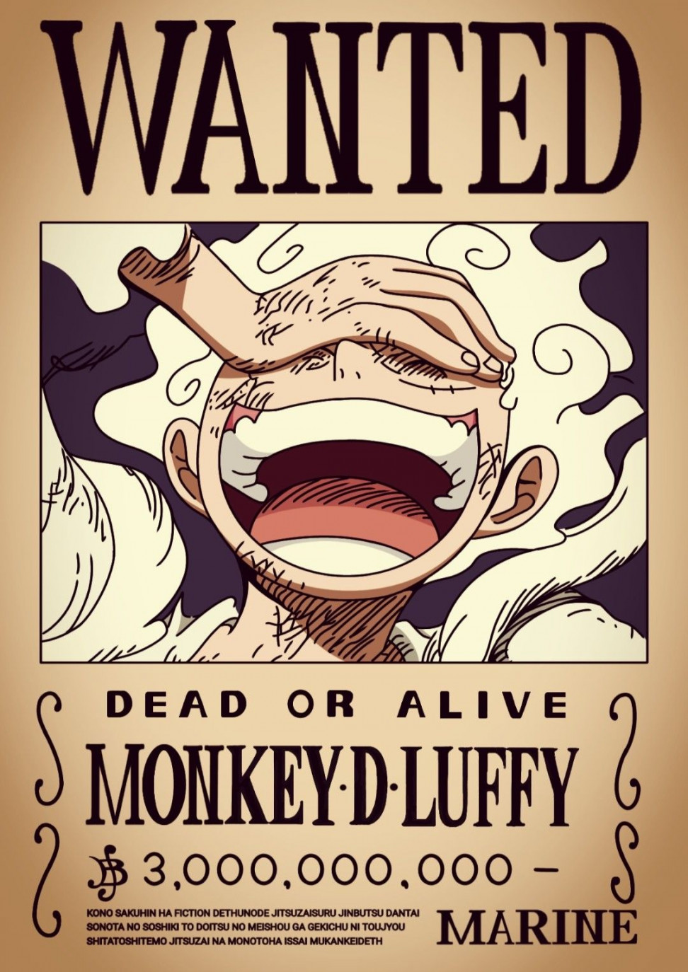 Luffy Gear  Wanted Poster HD  One piece cartoon, One piece