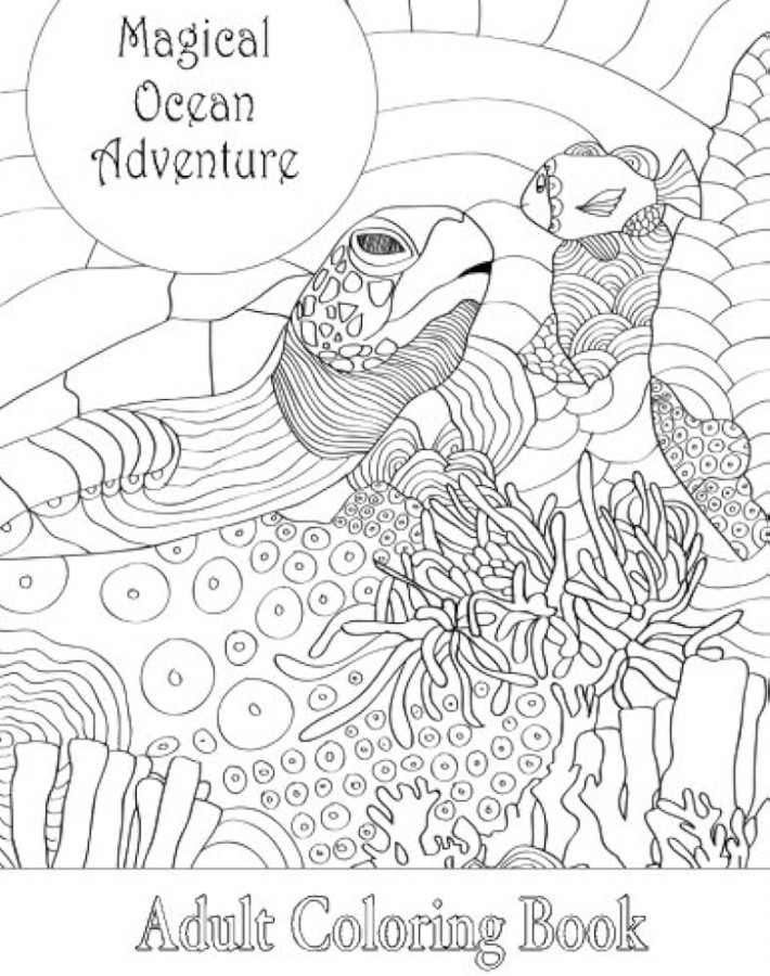 Magical Ocean Adventure Adult Coloring Book (Beautiful Adult