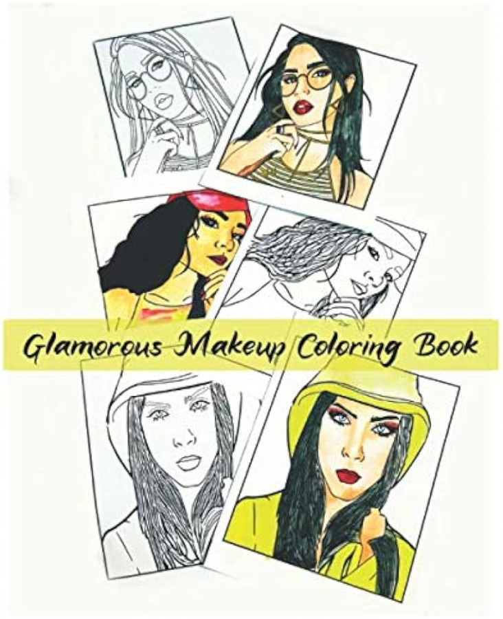 Makeup Coloring Book: Makeup Face Charts  Pages "  x "  Beautiful  women faces to Coloring , Professional Makeup Artists , Gift for Make Up