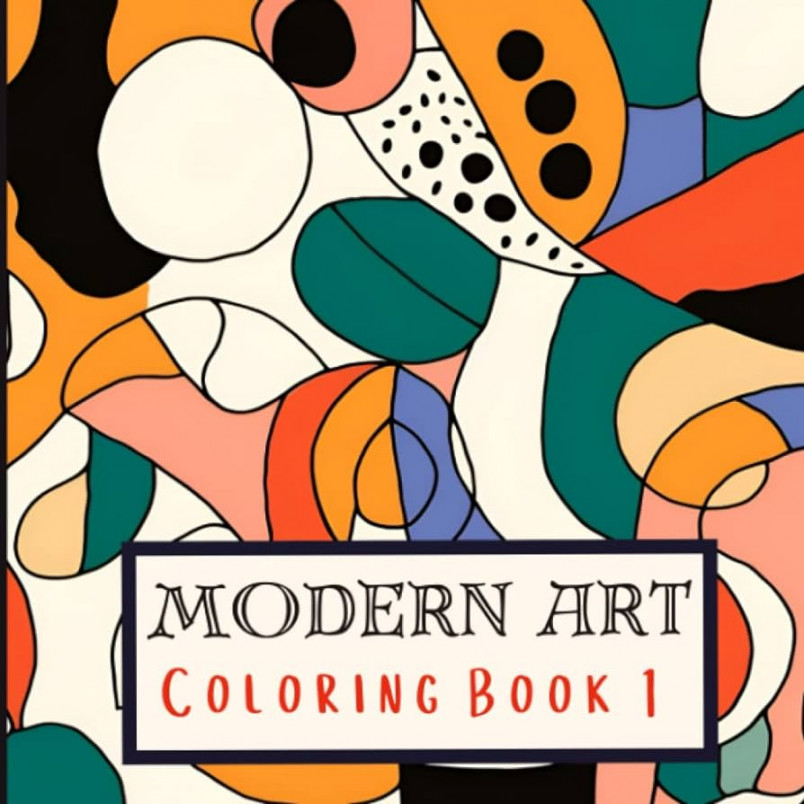 Modern Art Coloring Book :  Abstract Coloring Pages with