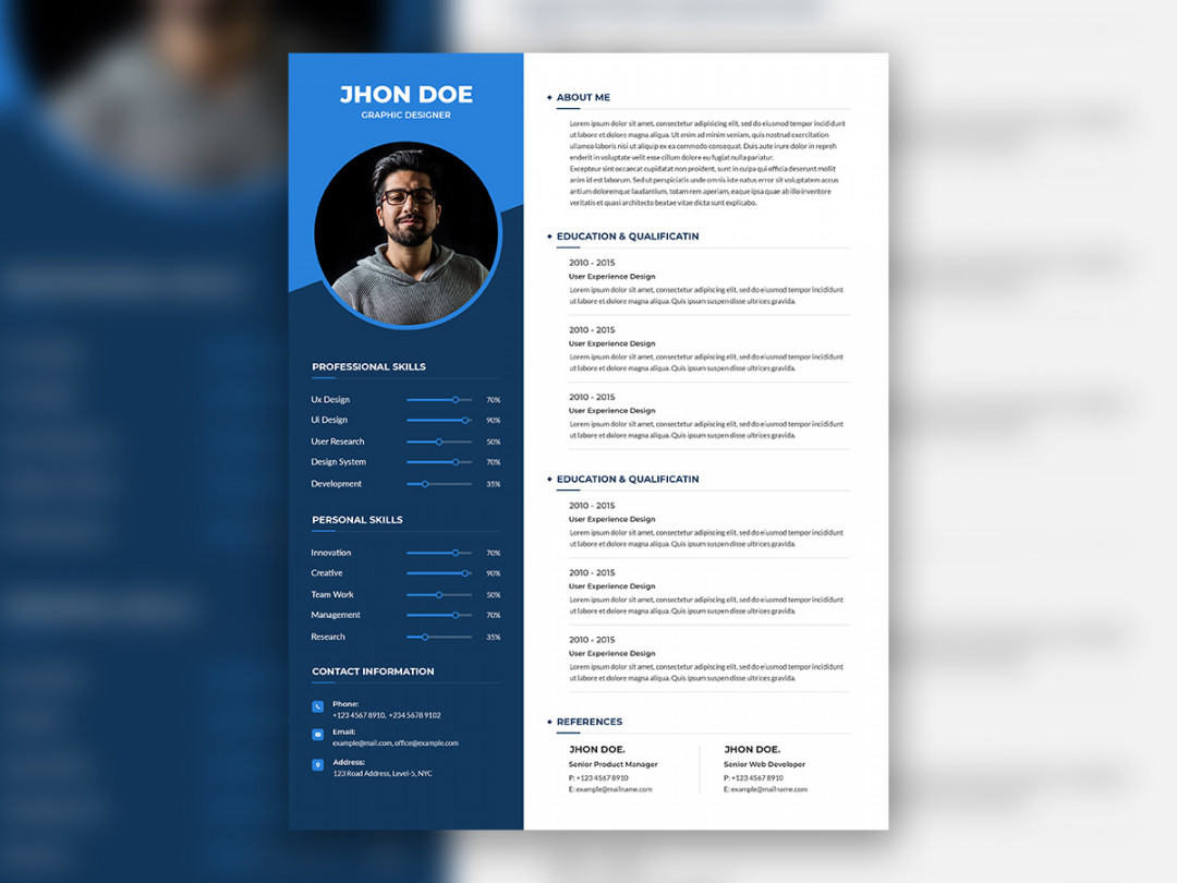 Modern creative cv resume template - UpLabs