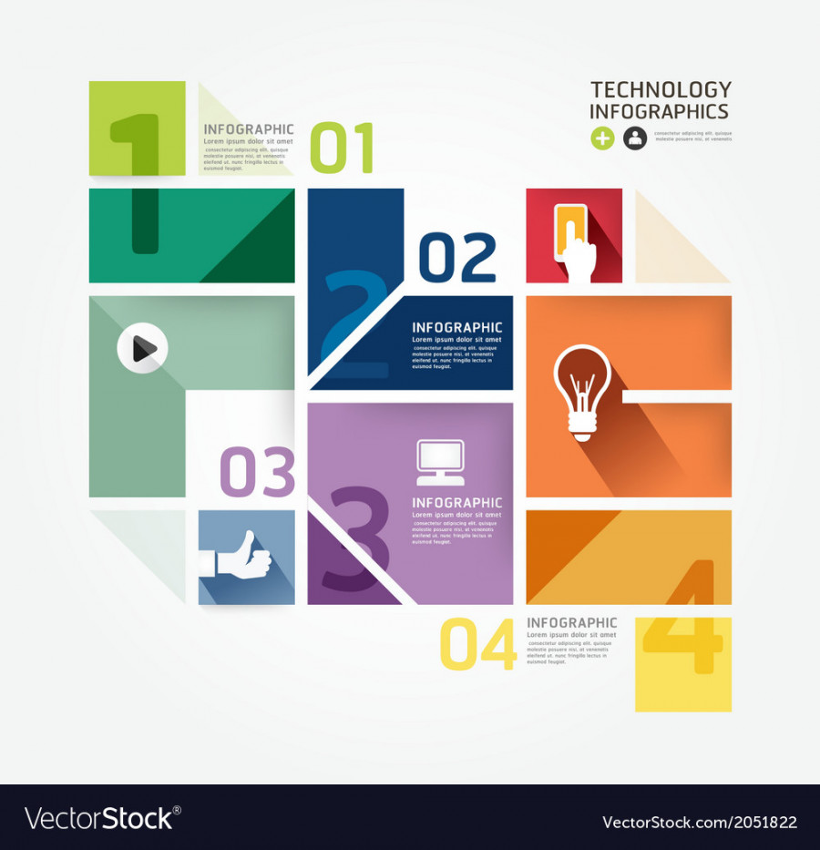 Modern design minimal style infographic template Vector Image