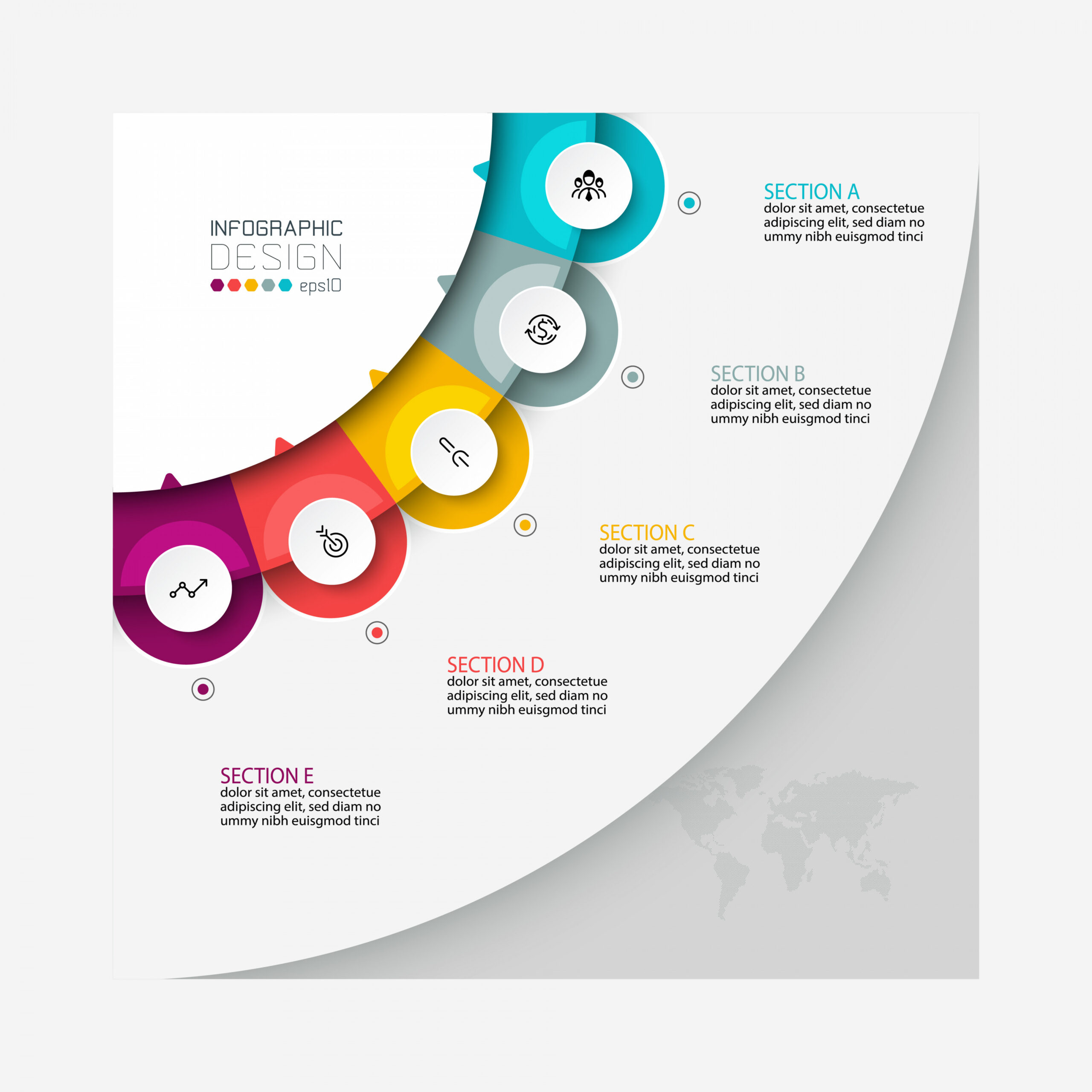 Modern infographic template design  Vector Art at Vecteezy