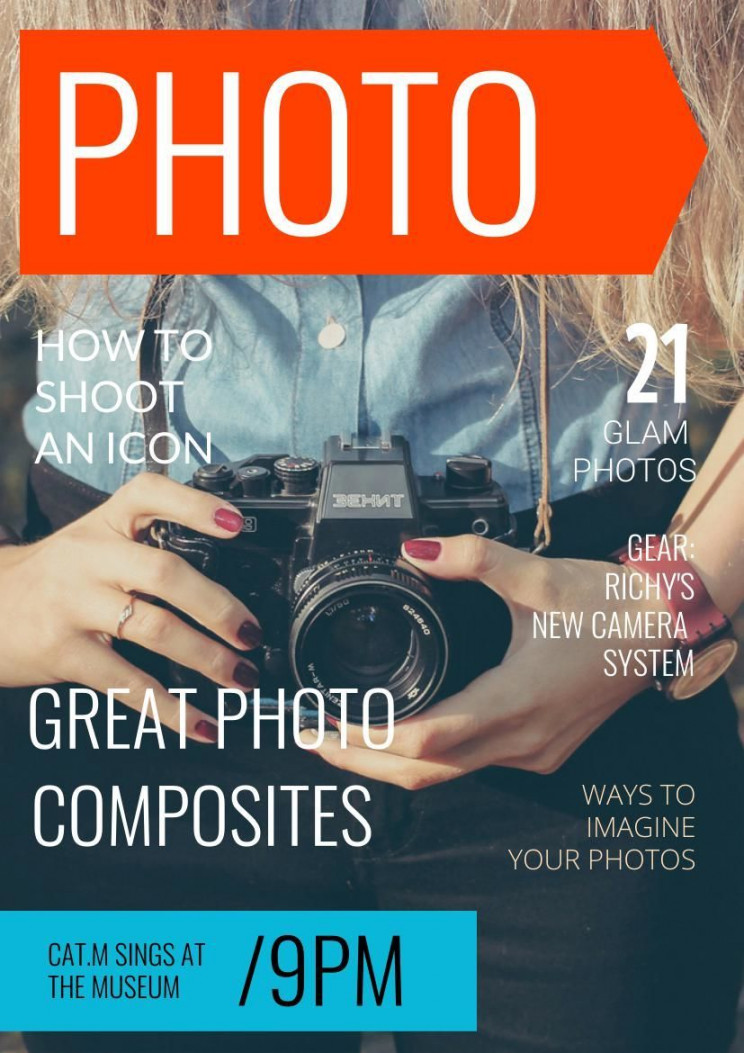 Modern Photography Magazine Cover Template  Magazine cover