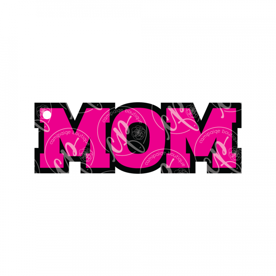 Mom Block Letters - Laser Cut Clear Acrylic Blank - CamiPaige