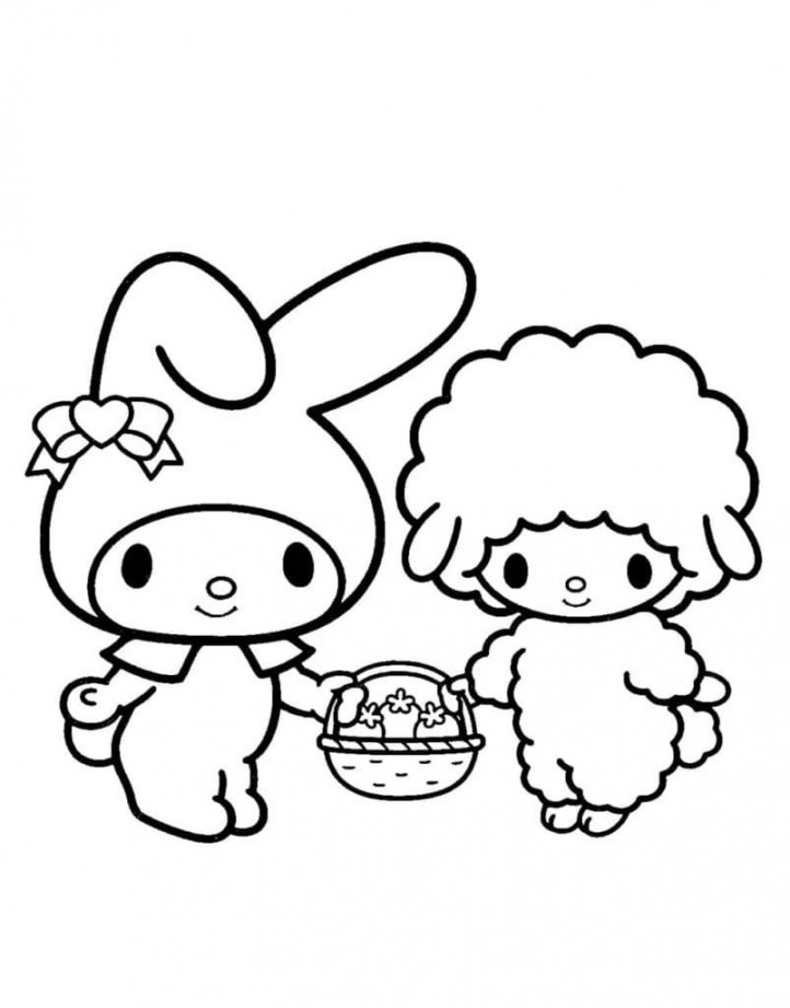 My Melody and My Sweet Piano coloring page - Download, Print or