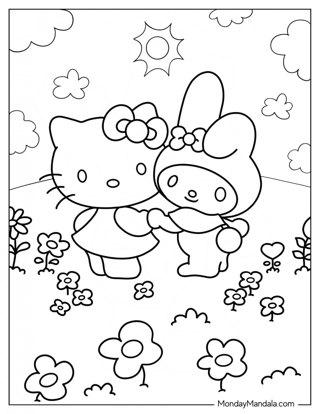 My Melody Coloring Pages (Free PDF Printables)