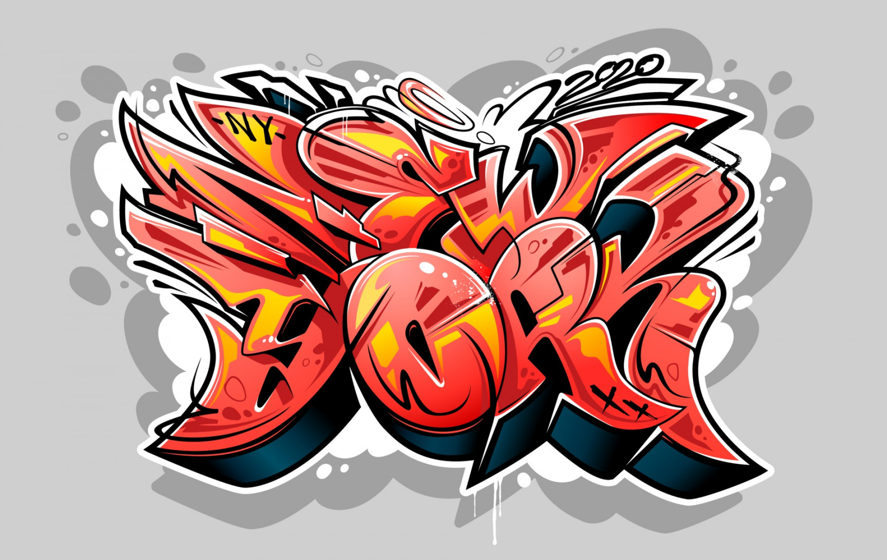 New York Graffiti Wild Style Lettering  Vector Art at Vecteezy