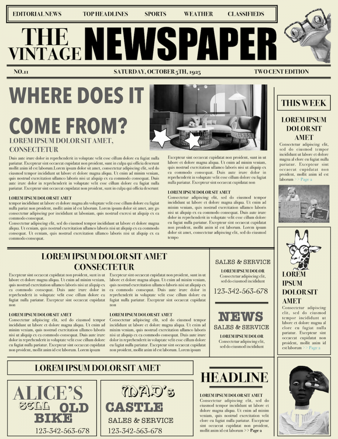 newspaper layout newspaper format newspaper generator free