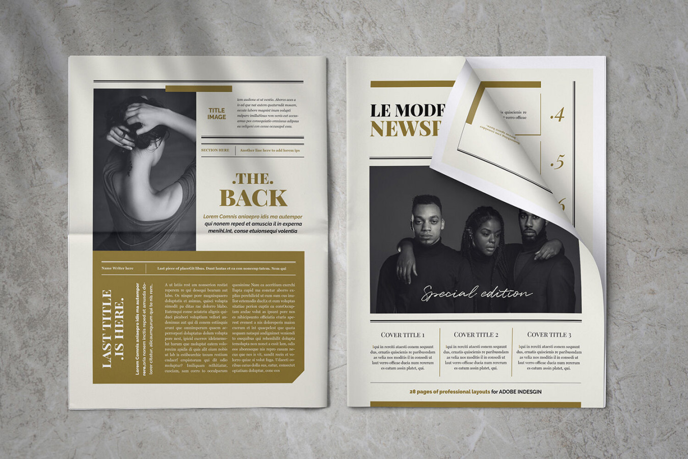 Newspaper Magazine Template By Luuqas Design  TheHungryJPEG