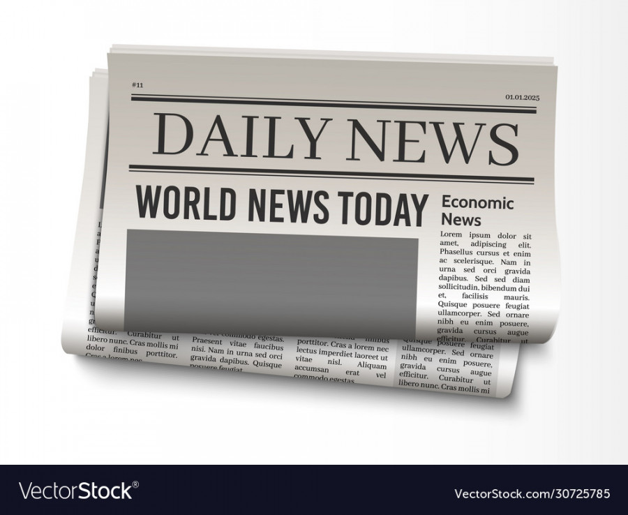 Newspaper pages template news paper headline Vector Image