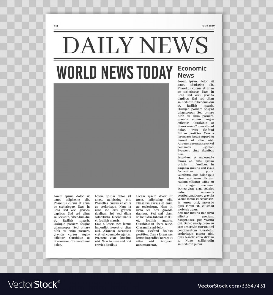 Newspaper pages template news paper headline Vector Image