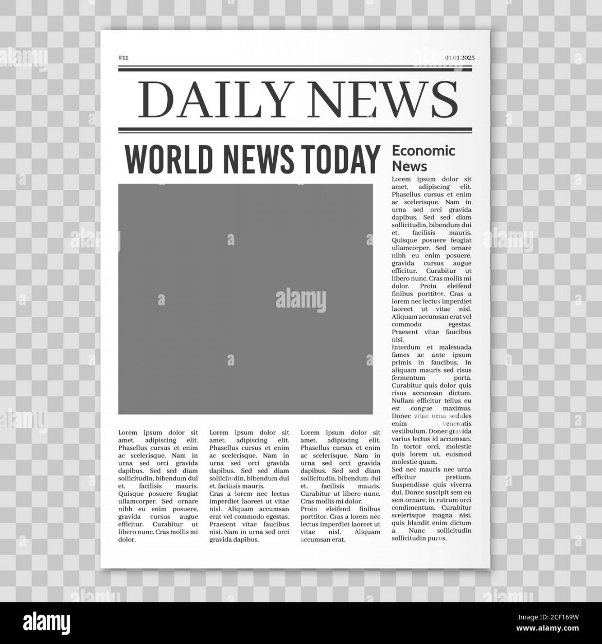 Newspaper pages template