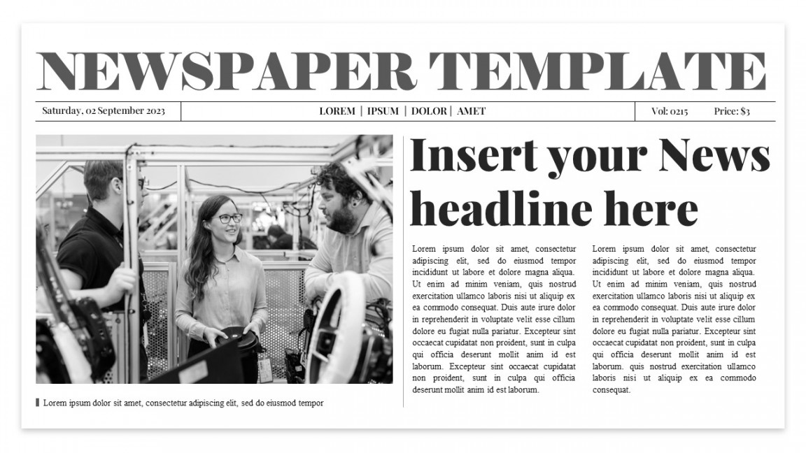 Newspaper Template for PowerPoint - SlideBazaar