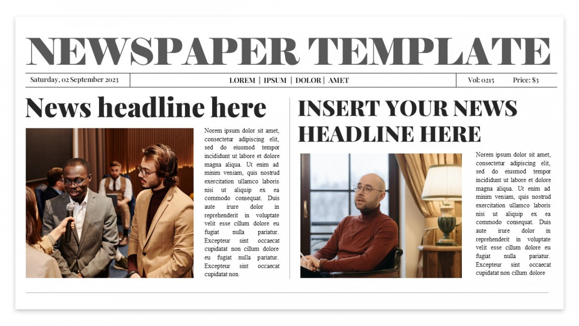 Newspaper Template for PowerPoint - SlideBazaar