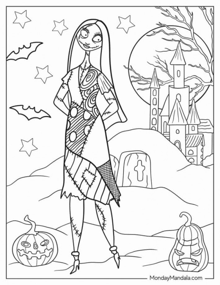 Nightmare Before Christmas Coloring Pages (Free PDFs)