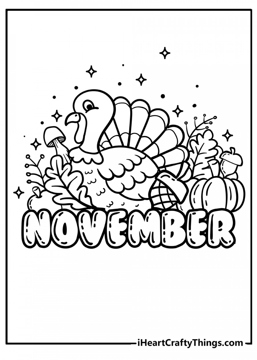 November Coloring Pages (% Free Printables)