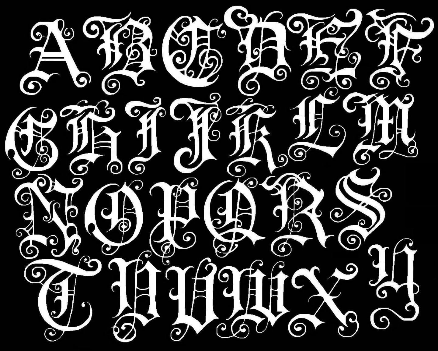 old english font  Lettering alphabet, Fonts alphabet, Graffiti