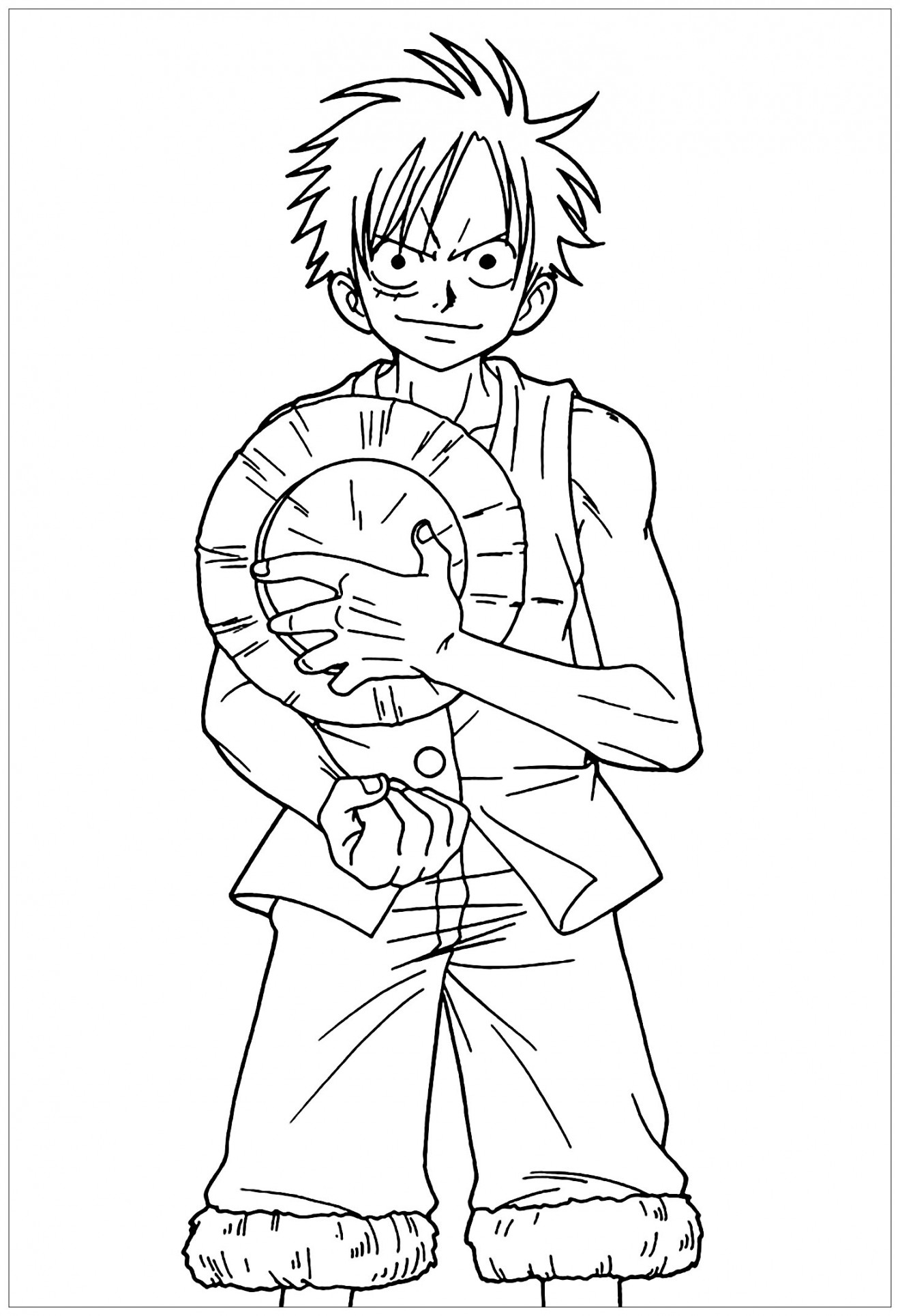 One piece coloring pages for kids - One Piece Kids Coloring Pages