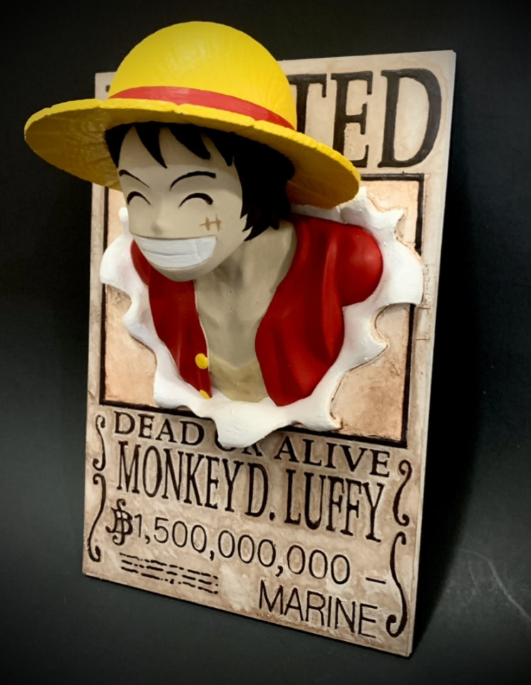 One Piece - Luffy gesucht Poster D-gedruckt • gedruckt mit Ender