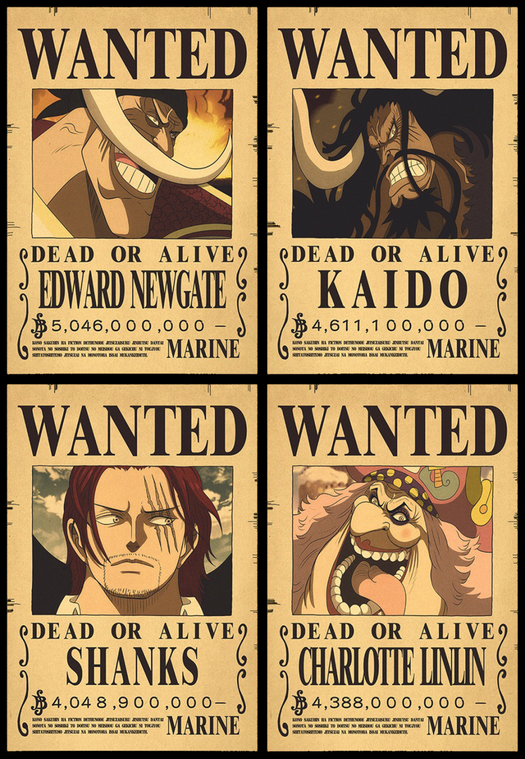 One Piece Wanted Posters