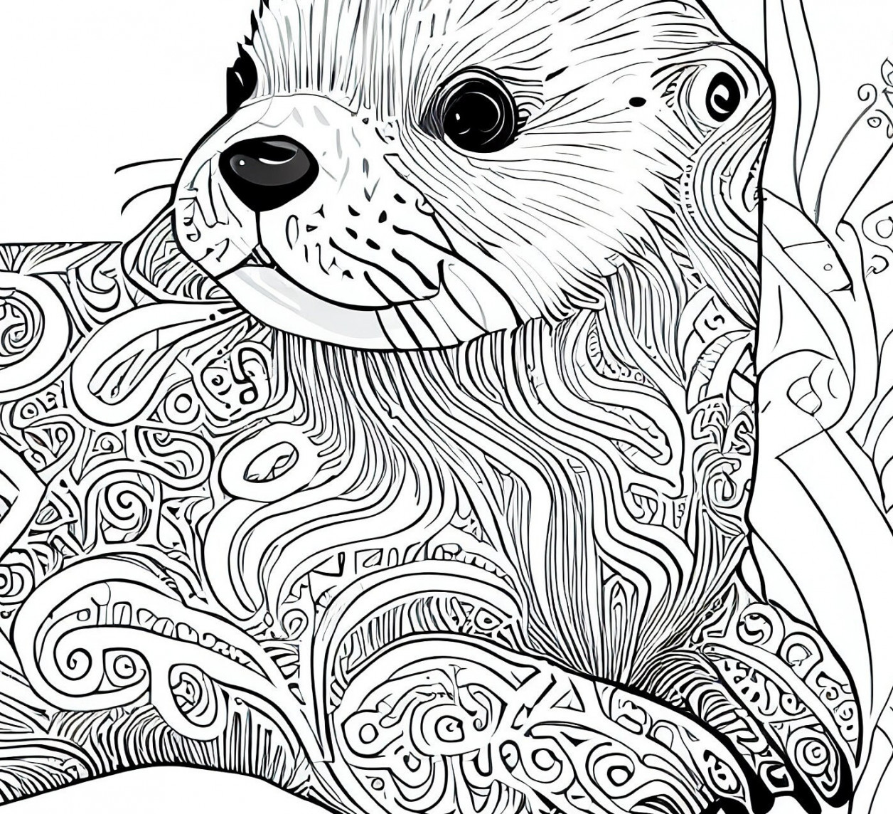 Pack Stress Relief Coloring Pages Sea Otter Digital Print - Etsy UK