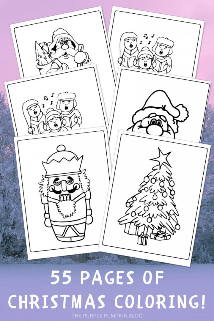 Page Christmas Coloring Pages Book! (Print-at-Home)