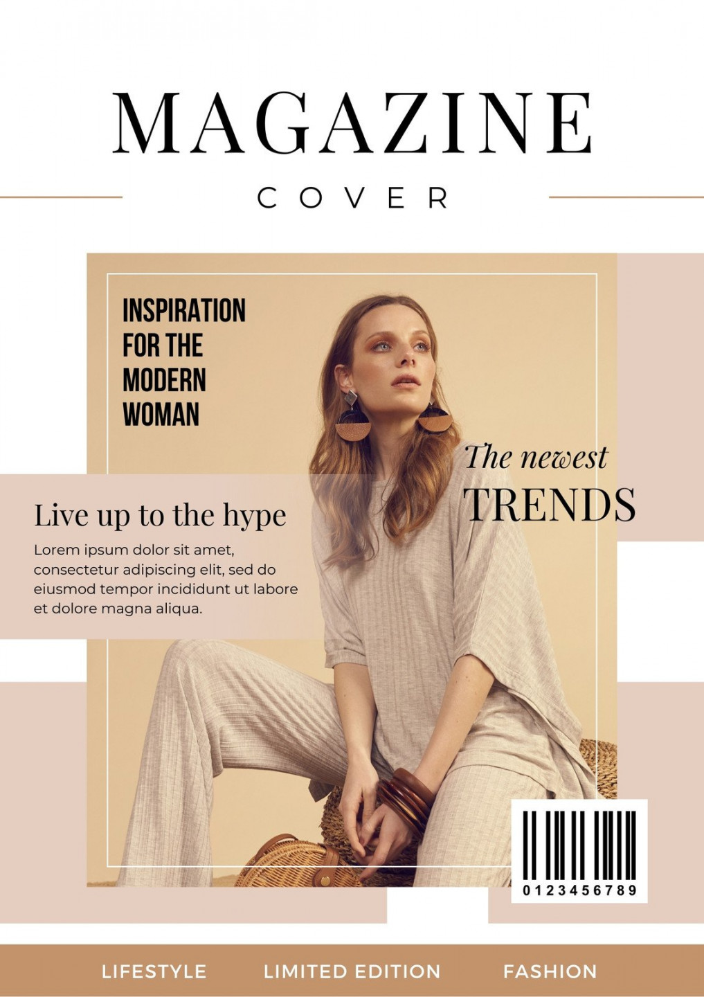 Page  - Free, printable, editable fashion magazine cover