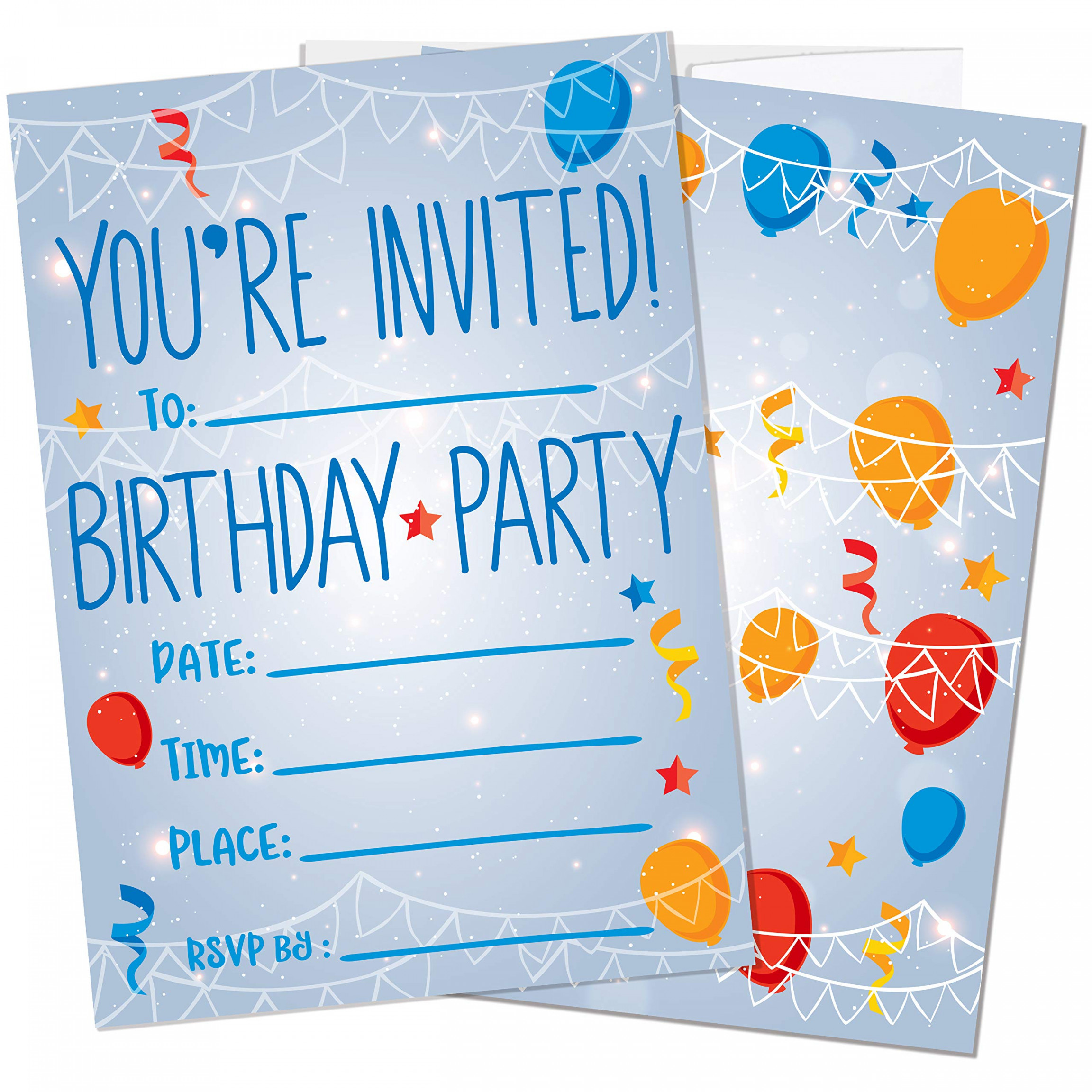 Party Invitations for Boys, Girls, Kids   Invite Cards with Envelopes   Birthday Party Supplies