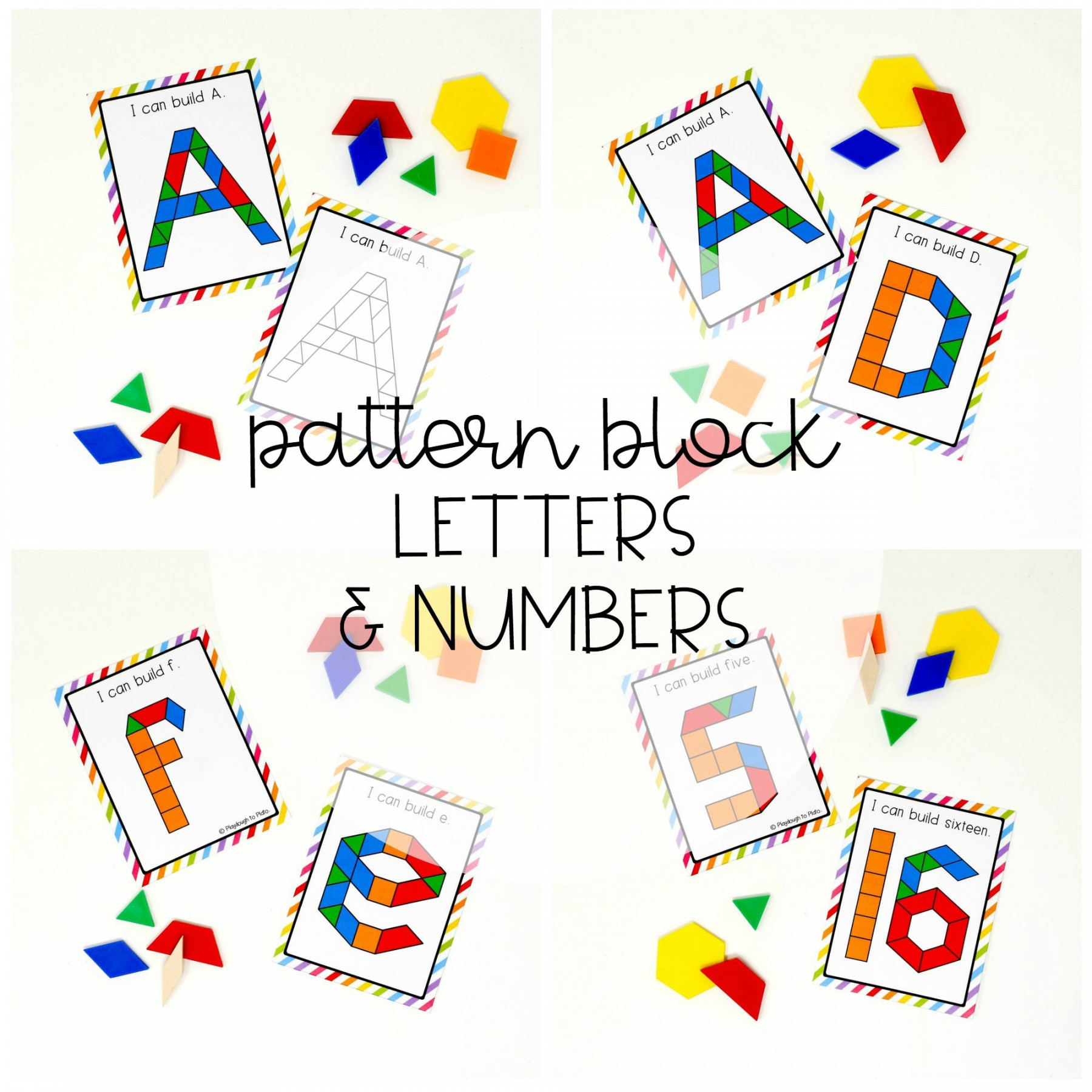 Pattern Block Letters and Numbers  Pattern blocks, Letters and