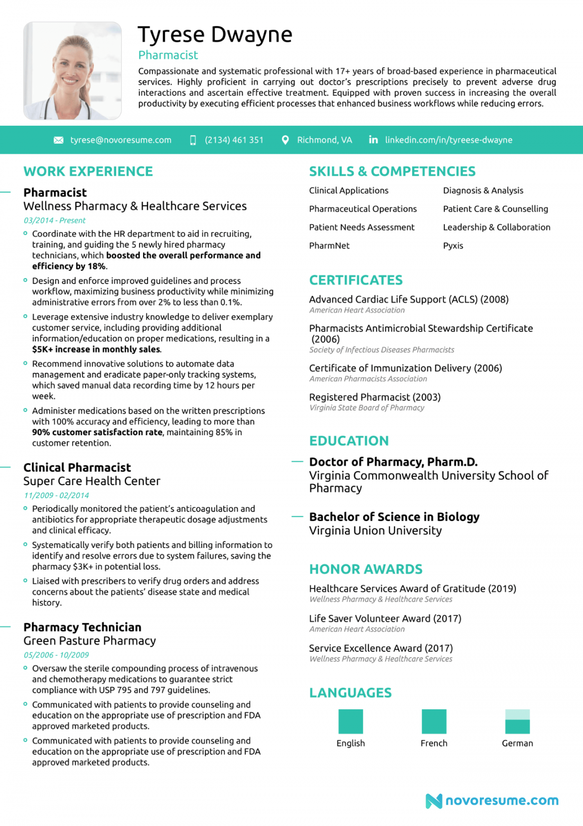 Pharmacist Resume - Best Examples & Writing Guide for