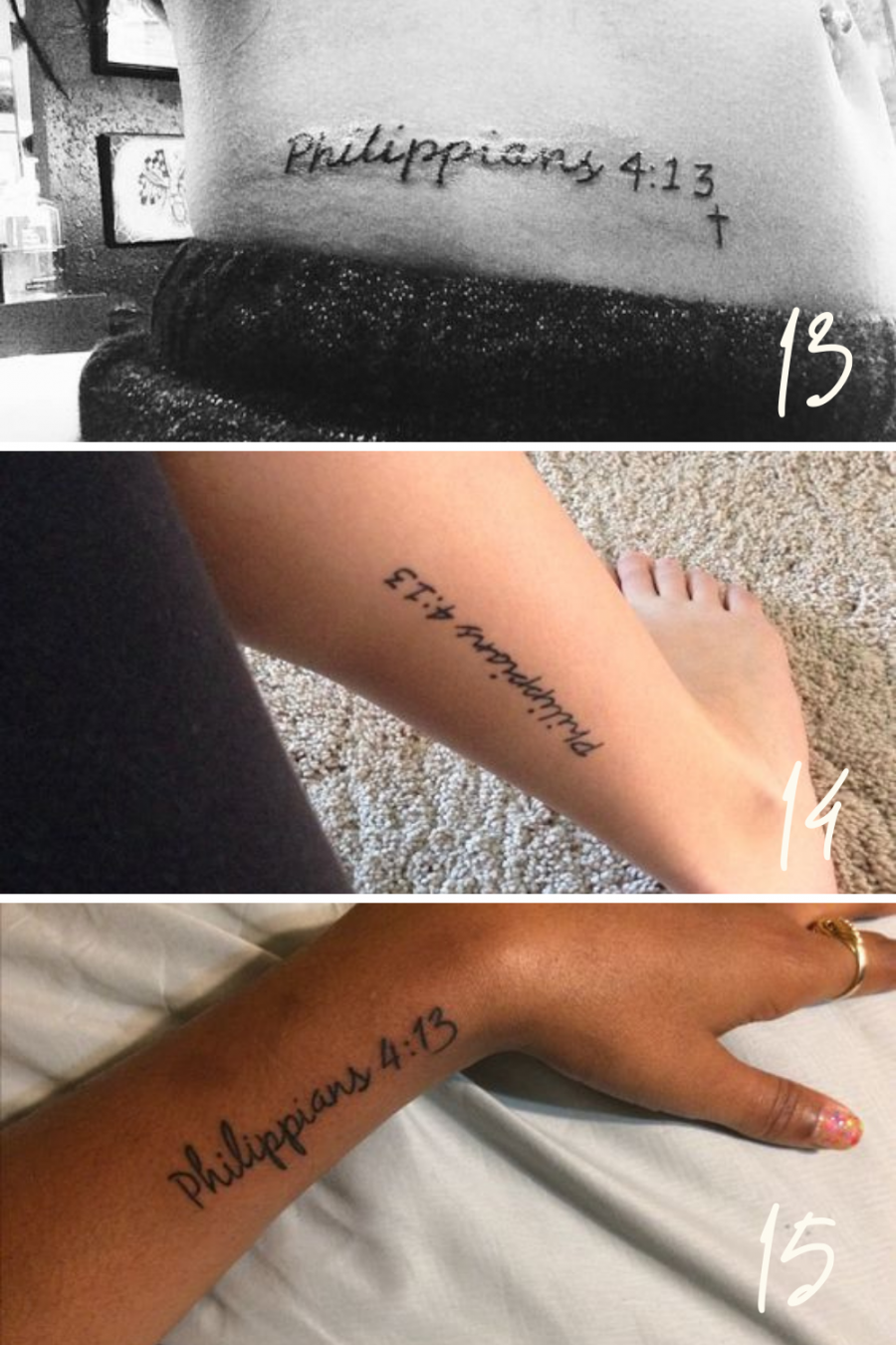 Philippians : Tattoos + Placement Ideas - tattooglee