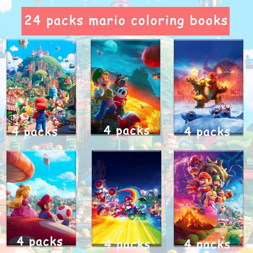 Pieces Mario Colouring Books Mario DIY Art Drawing Book Mario