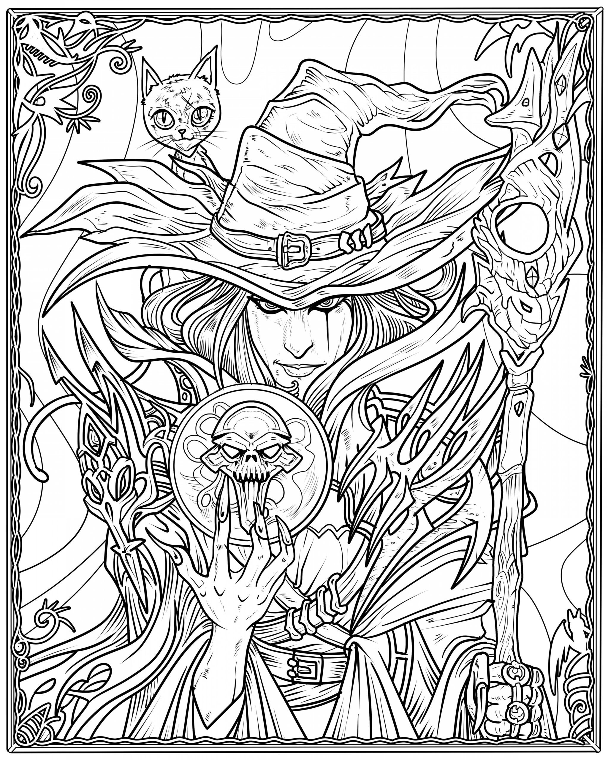 Pin by Beth Frykman on Coloring Pages  Witch coloring pages, Cool