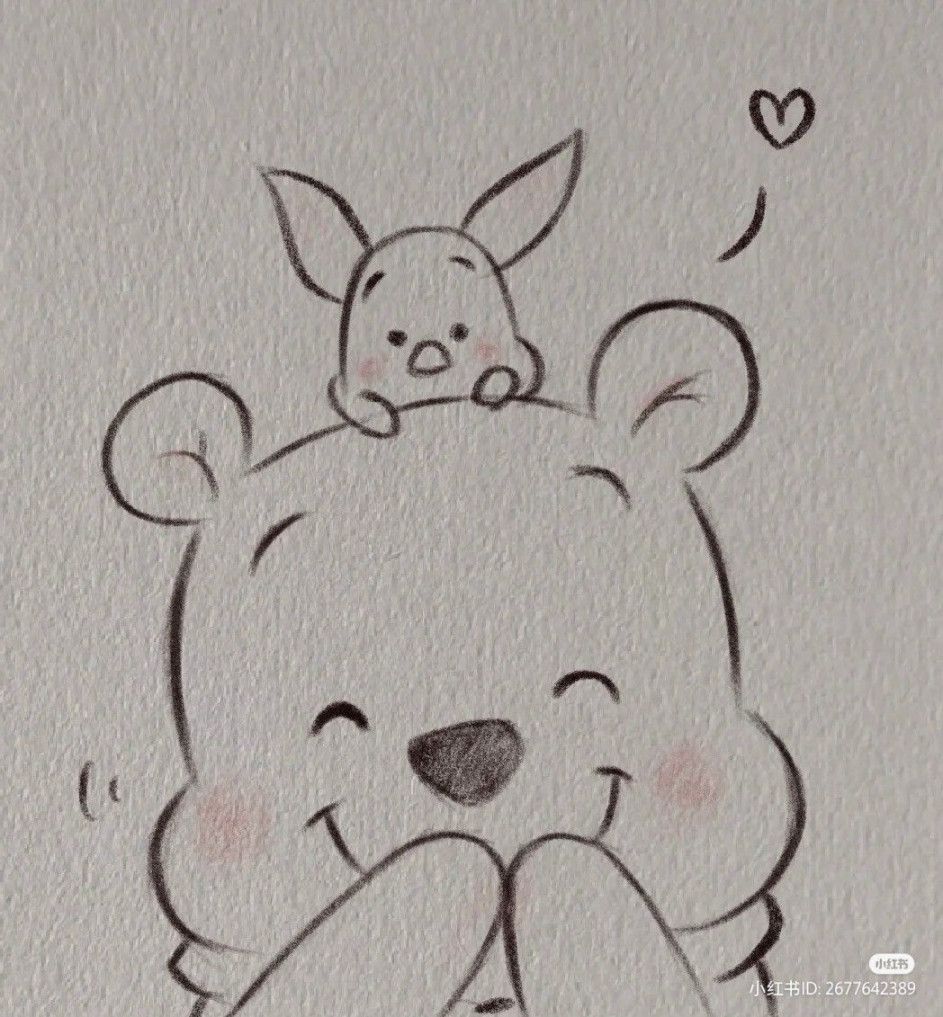 Pin by pow powee🐾 on POOH ♥️  Cute easy drawings, Easy disney