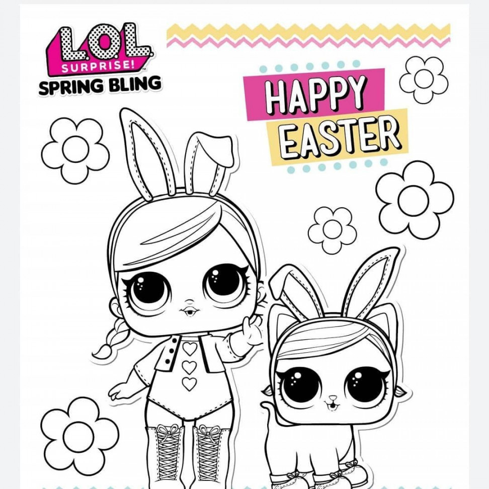 Pin by QTToyZz on LOL Surprise  Easter coloring pages, Unicorn