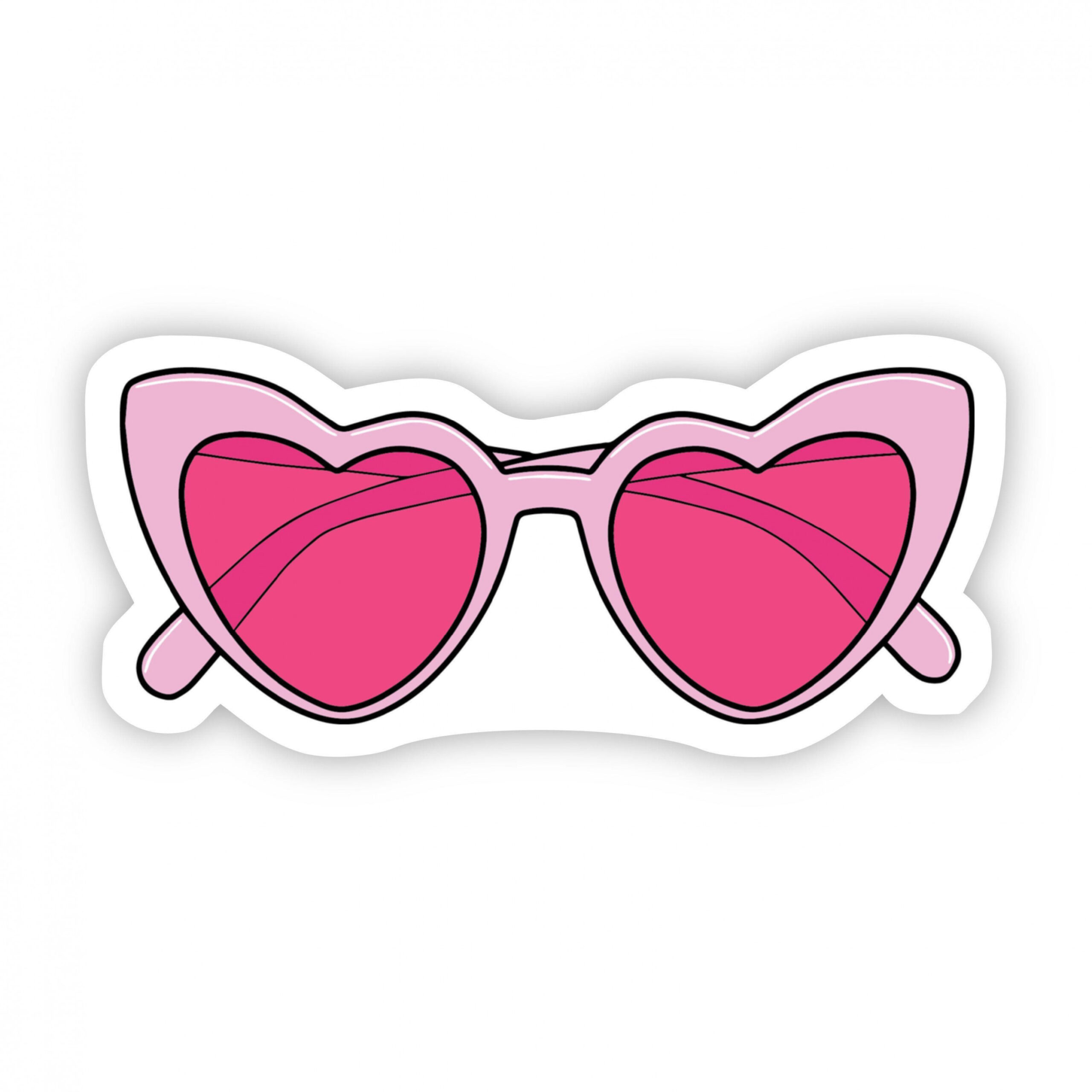 Pink Heart Sunglasses Aesthetic Sticker  Aesthetic stickers