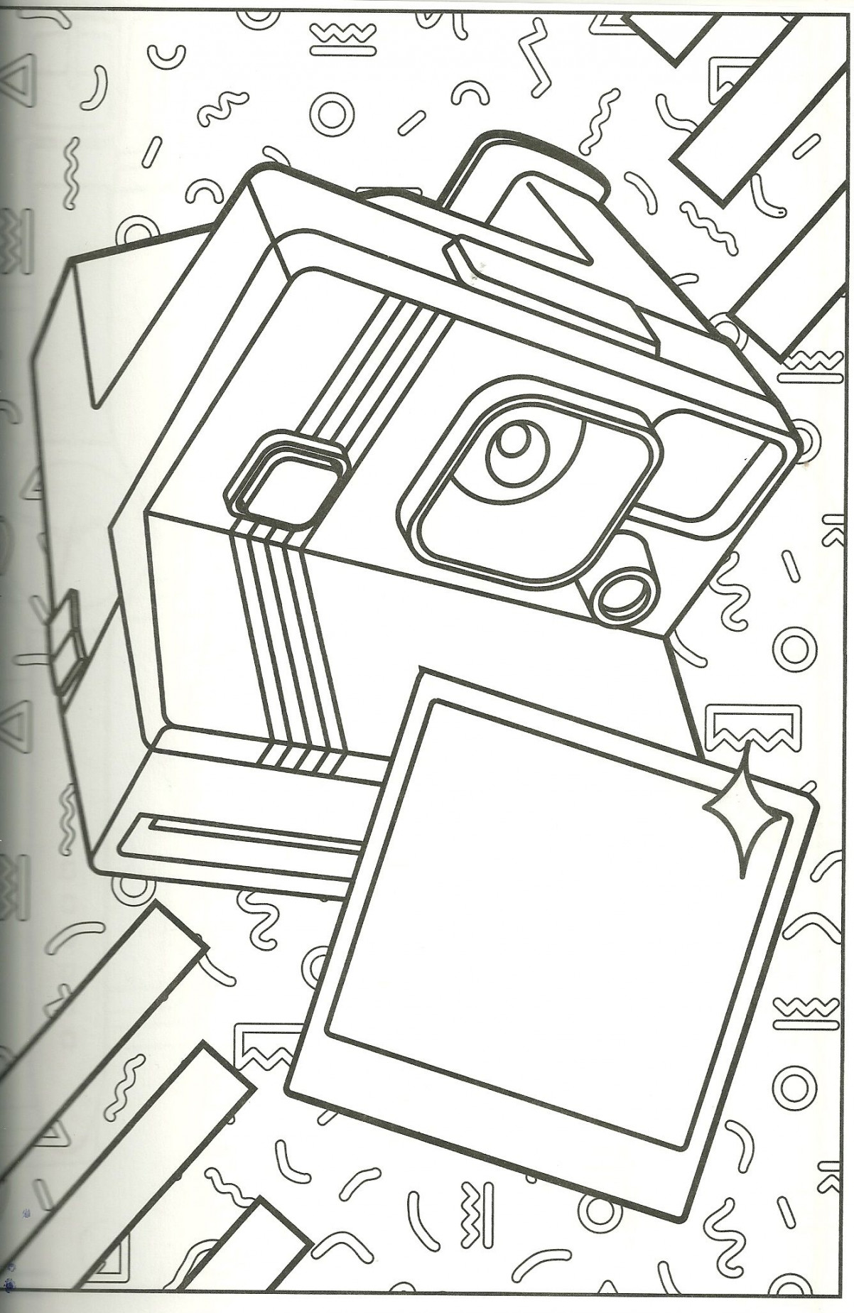 Polaroid coloring page