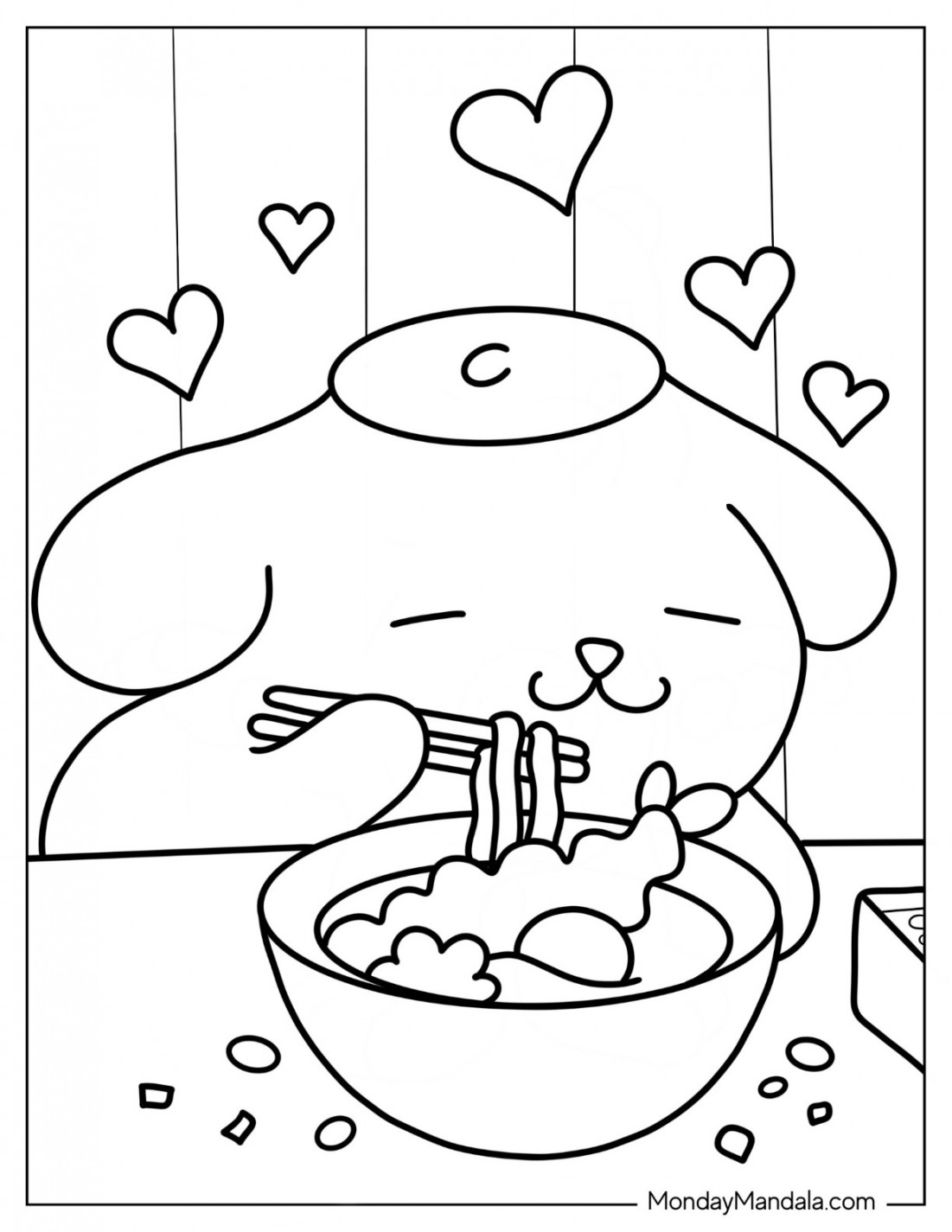 Pompompurin Coloring Pages (Free PDF Printables)