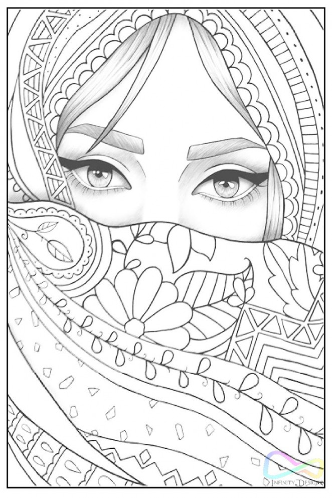 Portrait Coloring Pages for Adults