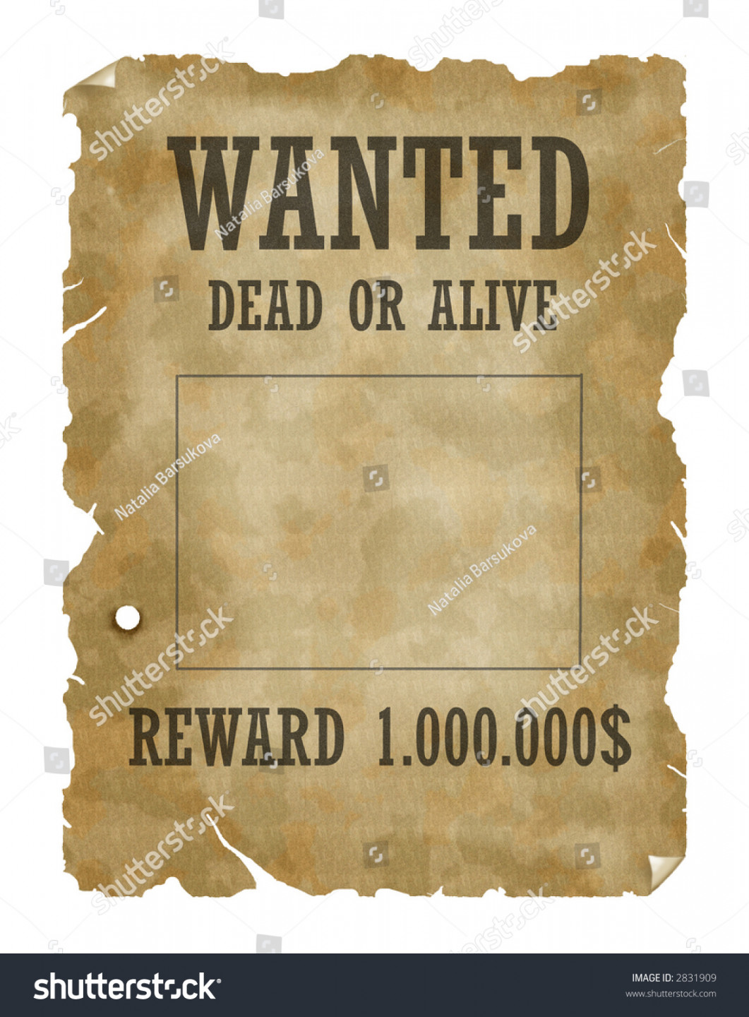 Poster Wanted Dead Alive: Stockillustration   Shutterstock