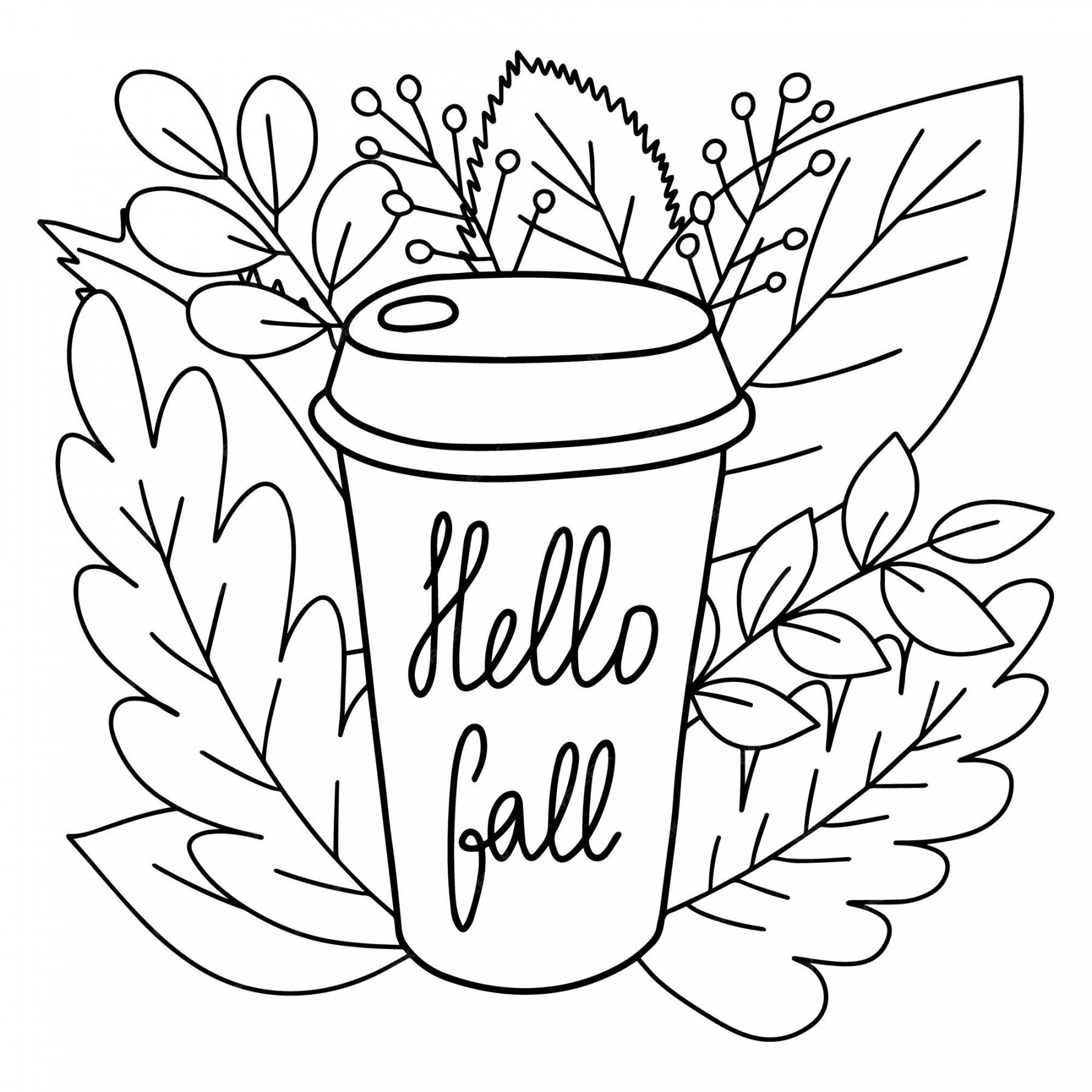 Premium Vector  Coffee mug to go coloring page vector