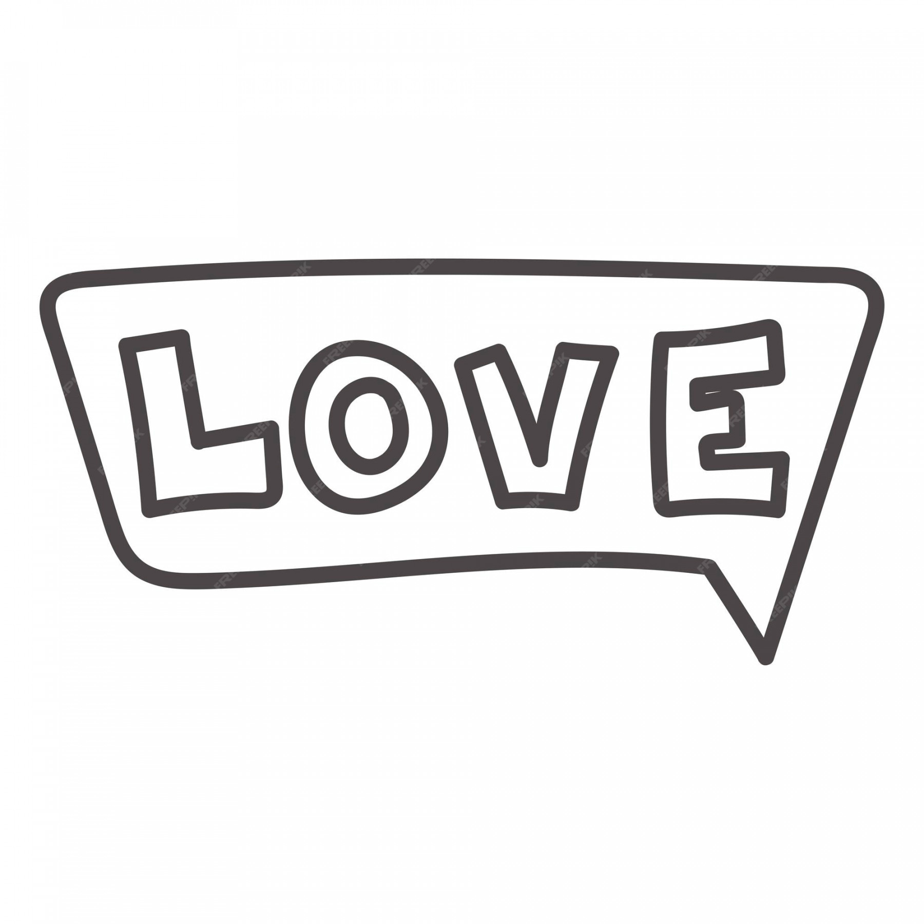 Premium Vector  I love you written in the speech bubble balloon